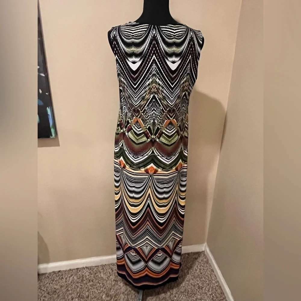 Chico Multicolor Patterned Maxi Dress, size Small (Chico 1)